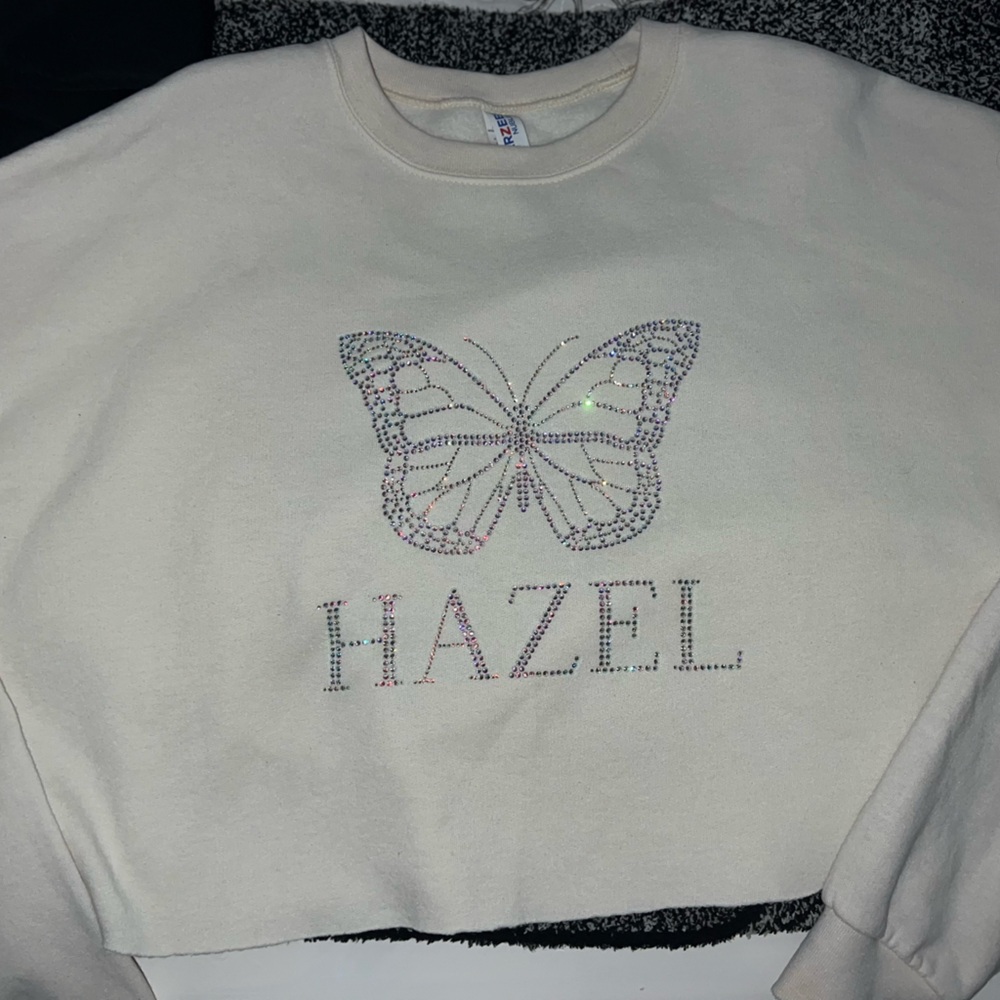 Hazel Boutique Gemstone Butterfly Crewneck